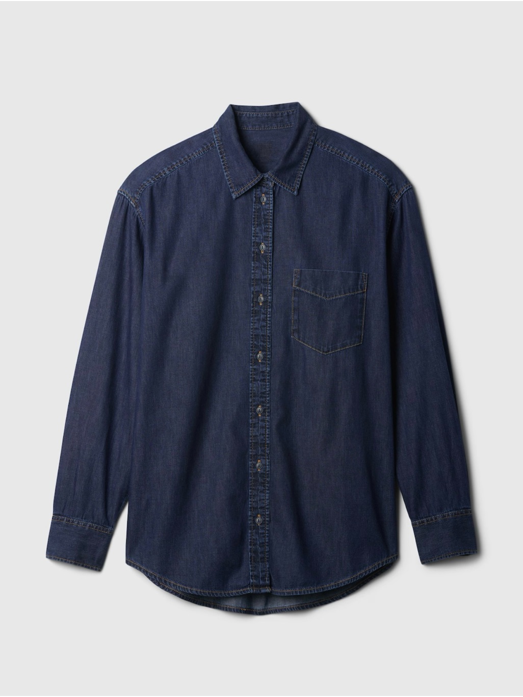 Gap Dark Indigo Button-Down Denim Shirt